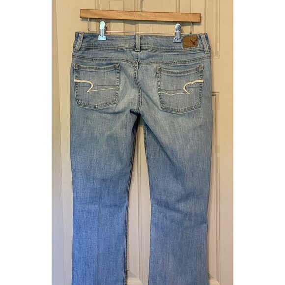 American Eagle Jeans Women's 8 Kick Boot Stretch Light Wash Jeans - Picture 4 of 8